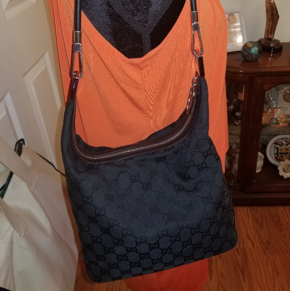 Authentic black on black Gucci bag